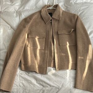 Theory Tan Wool Utility Jacket